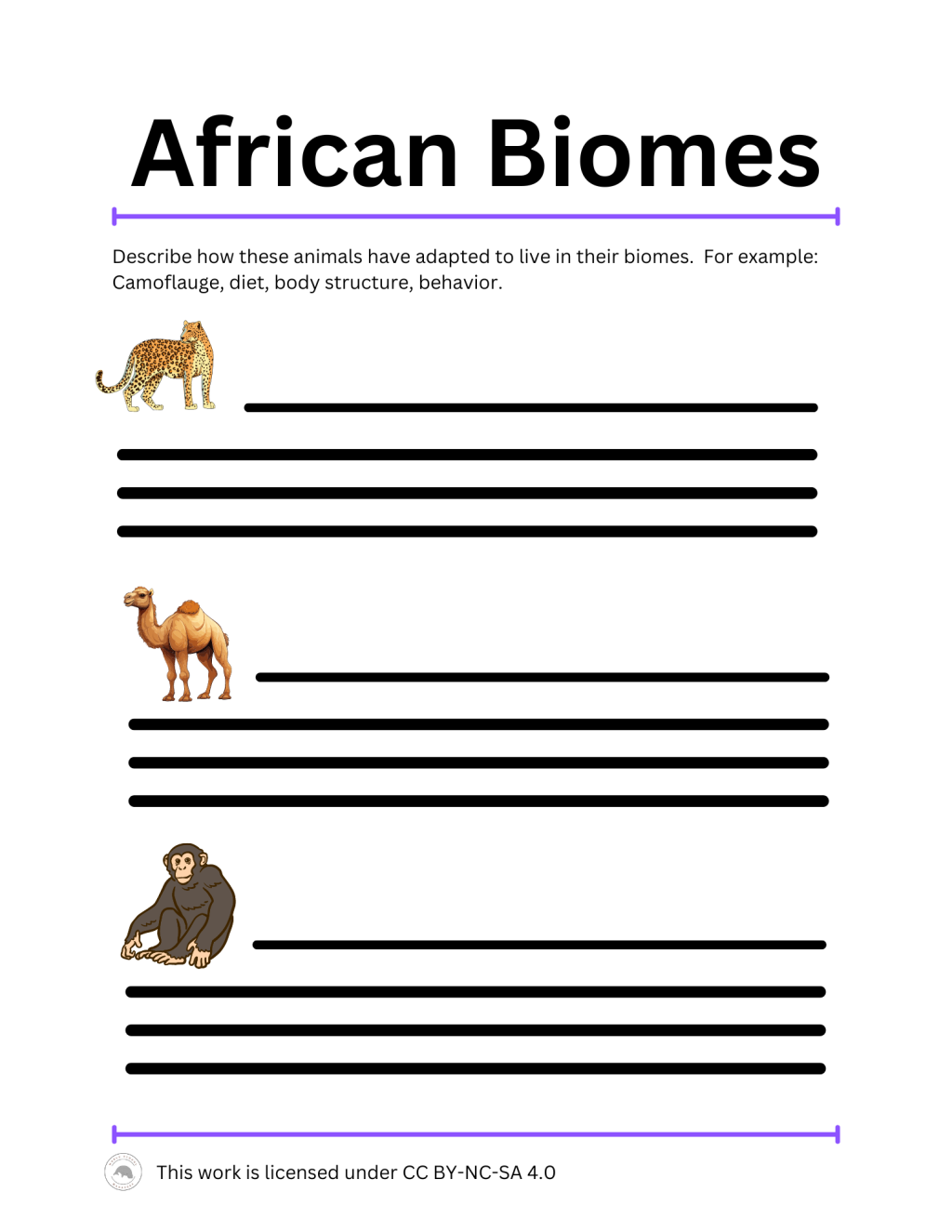 Discover African Biomes with Free Printable Activities